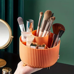 Rotating Cosmetic Brush Storage Cylinder Cosmetic Shelf
