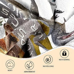 Women's Dinosaur Pattern XL Beach Towel 59x29 Lightweight Quick Dry Bath Towel