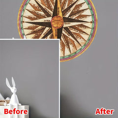 Cartoon Compass Wall Sticker for Kids Room Decoration