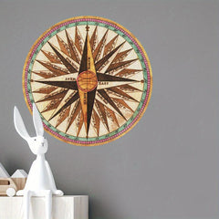 Cartoon Compass Wall Sticker for Kids Room Decoration