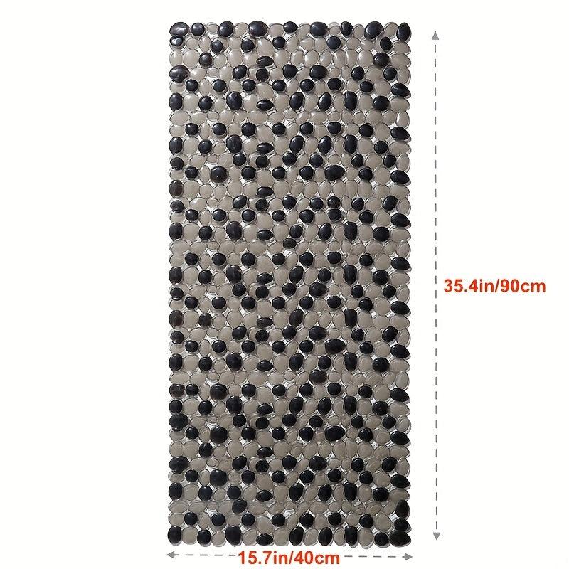 Cobblestone Anti Slip Bath Mat Non Slip Rug Suction Cup Bath Carpet