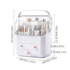 Cosmetic Storage Box With Cover Dustproof Vanity Skincare Organizer