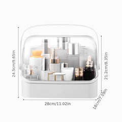 Cosmetic Storage Box With Cover Dustproof Vanity Skincare Organizer
