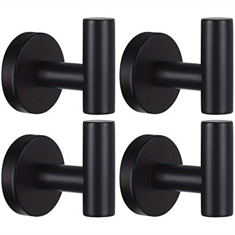 4pcs Stainless Steel Towel Hooks Bathroom Coat Hook Robe Hook