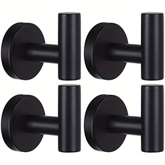4pcs Stainless Steel Towel Hooks Bathroom Coat Hook Robe Hook
