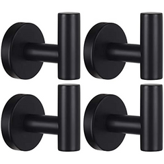 4pcs Stainless Steel Towel Hooks Bathroom Coat Hook Robe Hook