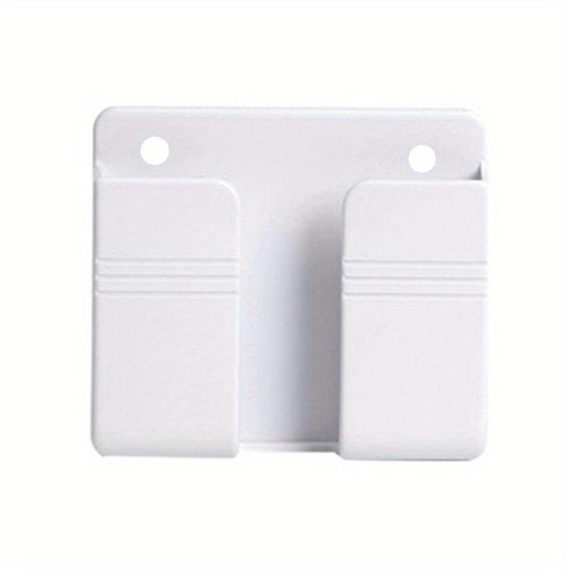 Wall Phone Holder Charging Stand Remote Control Storage Box Bracket Organizer