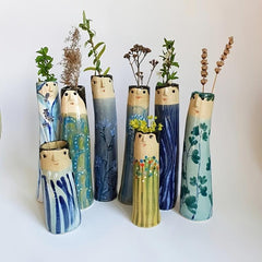 Boho Resin Vase & Rustic Spring Home Decor