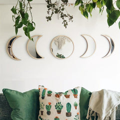 Scandi Moon Phase Mirror Set Acrylic Wall Decor Bohemian Home Decor