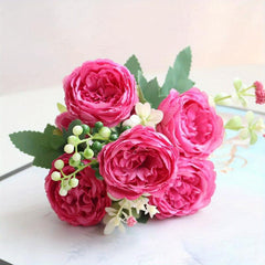 5 Heads Persian Roses for DIY Bouquets and Home Decor