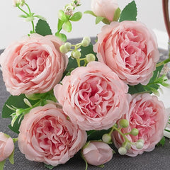 5 Heads Persian Roses for DIY Bouquets and Home Decor