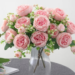 5 Heads Persian Roses for DIY Bouquets and Home Decor