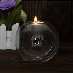 European Crystal Glass Candle Holder Christmas Halloween Decoration