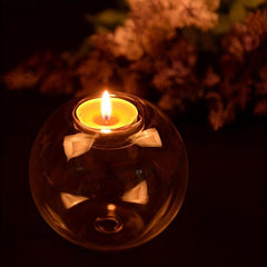 European Crystal Glass Candle Holder Christmas Halloween Decoration
