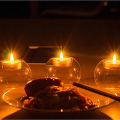 European Crystal Glass Candle Holder Christmas Halloween Decoration