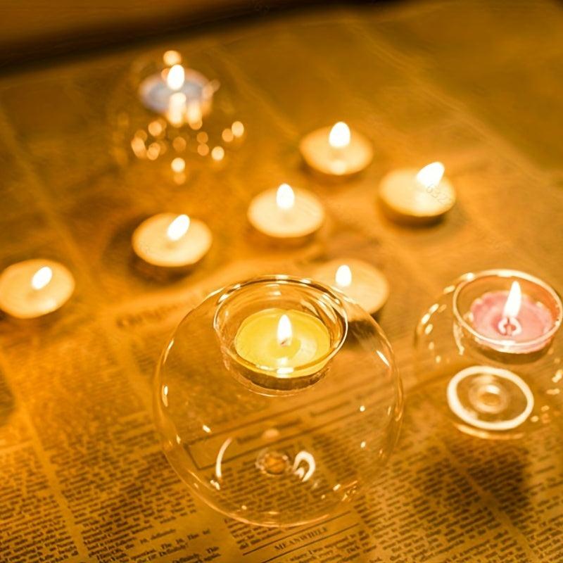 European Crystal Glass Candle Holder Christmas Halloween Decoration