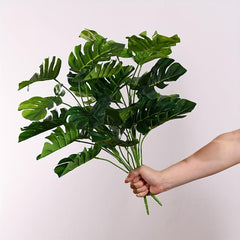 Artificial Tropical Monstera Palm Leaf Plant Tree Realistic Split Philodonium