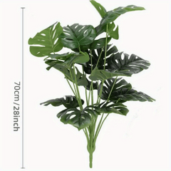 Artificial Tropical Monstera Palm Leaf Plant Tree Realistic Split Philodonium