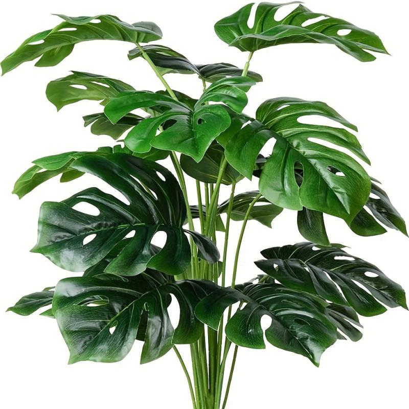 Artificial Tropical Monstera Palm Leaf Plant Tree Realistic Split Philodonium