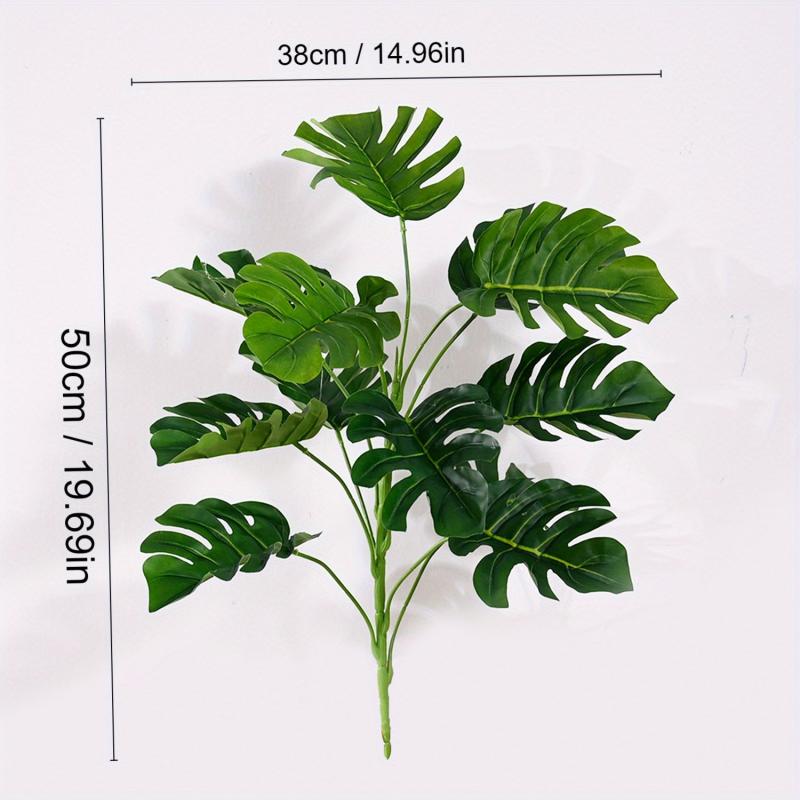 Artificial Tropical Monstera Palm Leaf Plant Tree Realistic Split Philodonium