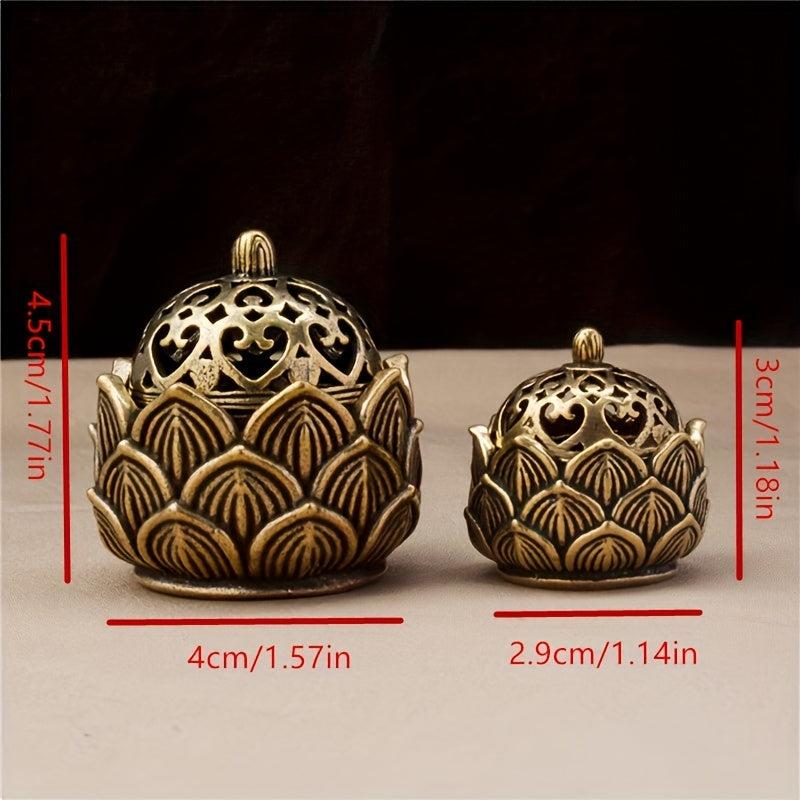 Hollow Lotus Incense Burner Mini Tea Table Ornament