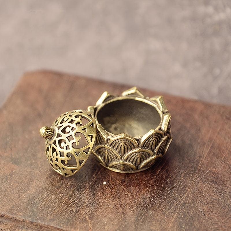 Hollow Lotus Incense Burner Mini Tea Table Ornament