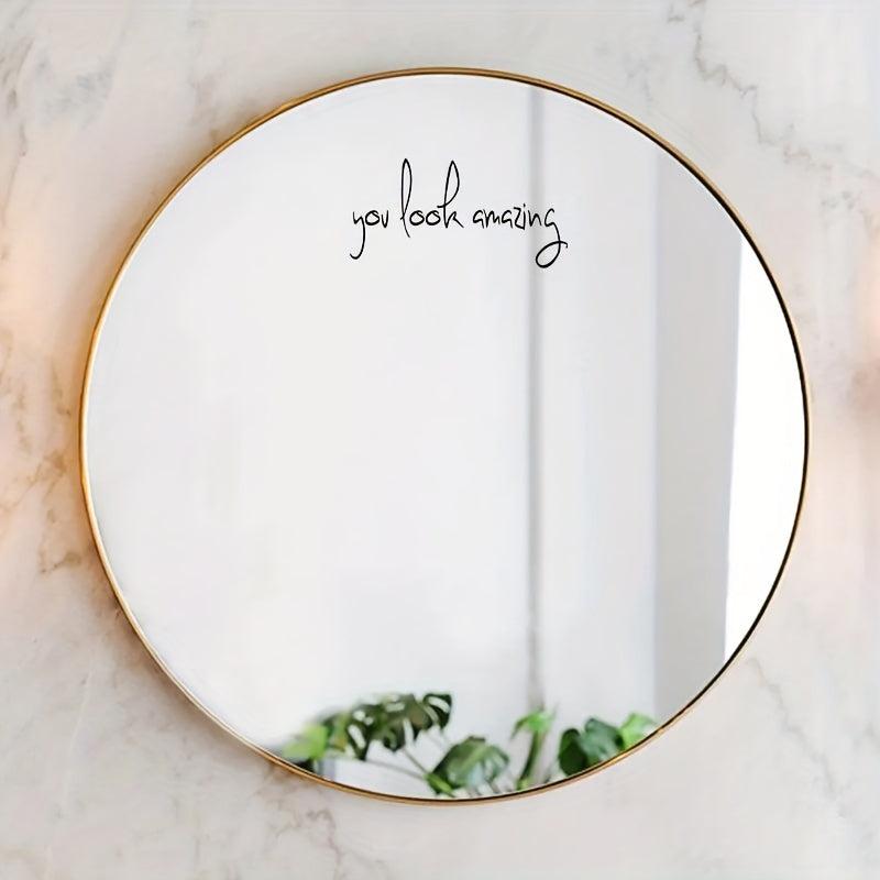 2pcs You Look Amazing Vinyl Sticker for Mirror Wall