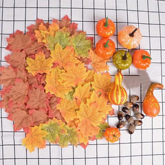 100pcs Halloween Simulated Pumpkin Table Decoration Set