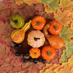 100pcs Halloween Simulated Pumpkin Table Decoration Set