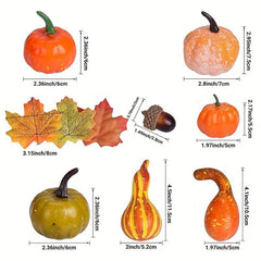 100pcs Halloween Simulated Pumpkin Table Decoration Set