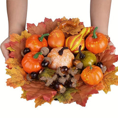 100pcs Halloween Simulated Pumpkin Table Decoration Set