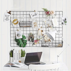 Wall Grid Wire Mesh Photo Wall for Display Boards in Rooms, Dormitories, Offices
