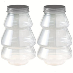Christmas Candy Jar Clear Holiday Gift Container Tree Shaped Cookie Bottle