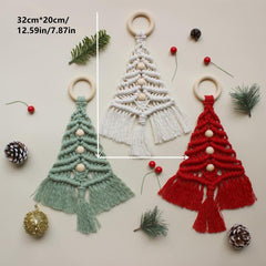 3pcs Christmas Tree Knit DIY Kit Home Decorations Craft Rope Woven