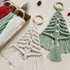 3pcs Christmas Tree Knit DIY Kit Home Decorations Craft Rope Woven