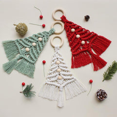 3pcs Christmas Tree Knit DIY Kit Home Decorations Craft Rope Woven