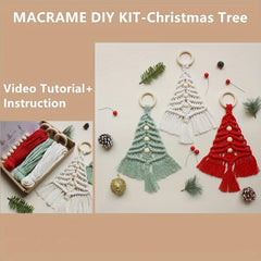 3pcs Christmas Tree Knit DIY Kit Home Decorations Craft Rope Woven