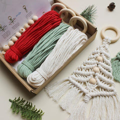 3pcs Christmas Tree Knit DIY Kit Home Decorations Craft Rope Woven