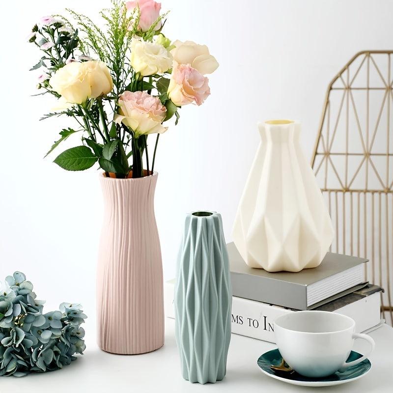 Stylish Plastic Flower Vase for Home Decor