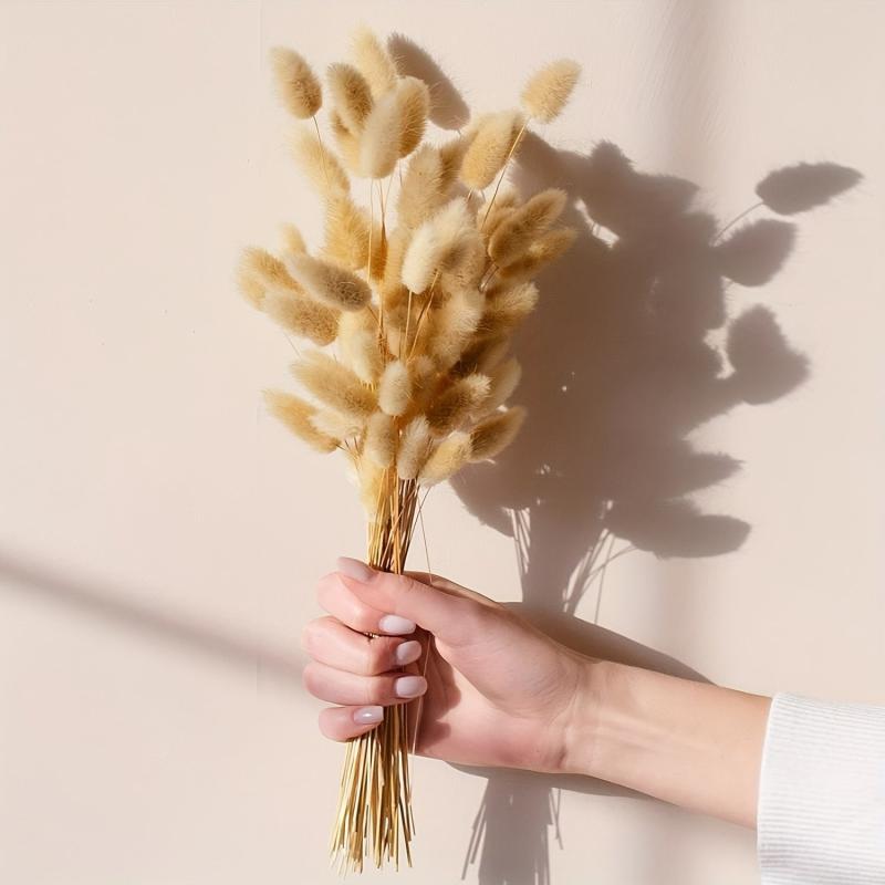 100pcs Boho Pampas Grass & Bunny Tails Bouquet for Weddings & Home Decor