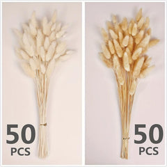 100pcs Boho Pampas Grass & Bunny Tails Bouquet for Weddings & Home Decor