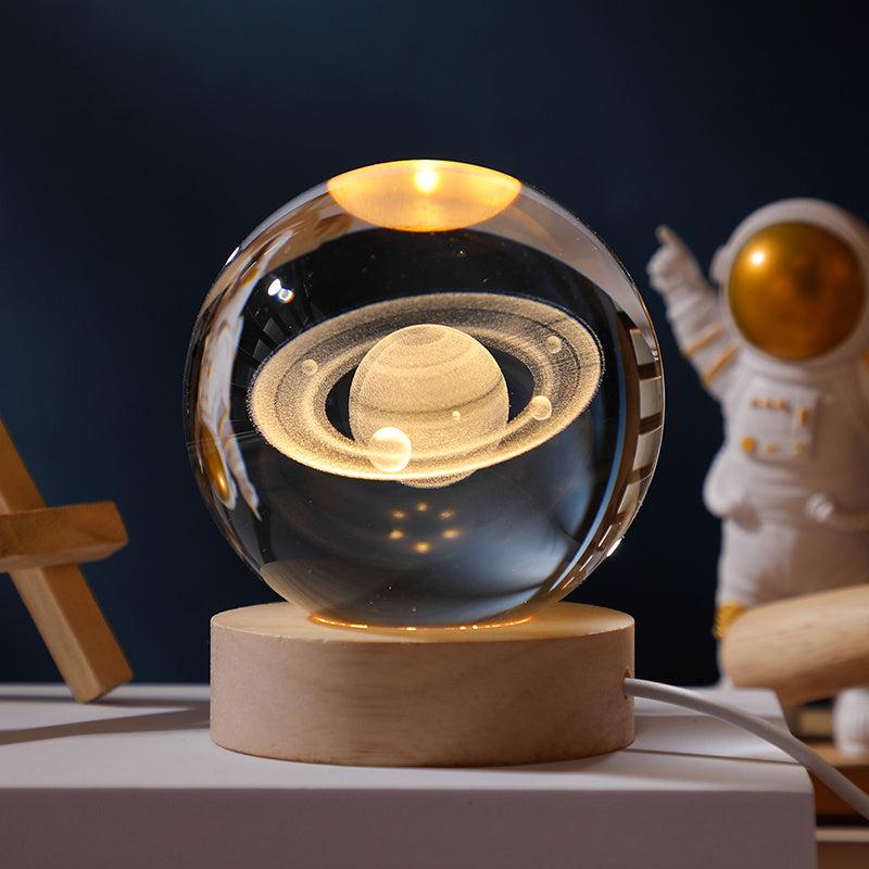 Sparkling Crystal Ball Night Light for Desktop and Bedroom
