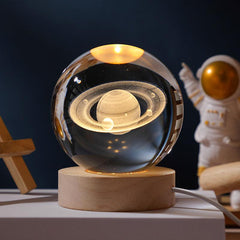 Sparkling Crystal Ball Night Light for Desktop and Bedroom