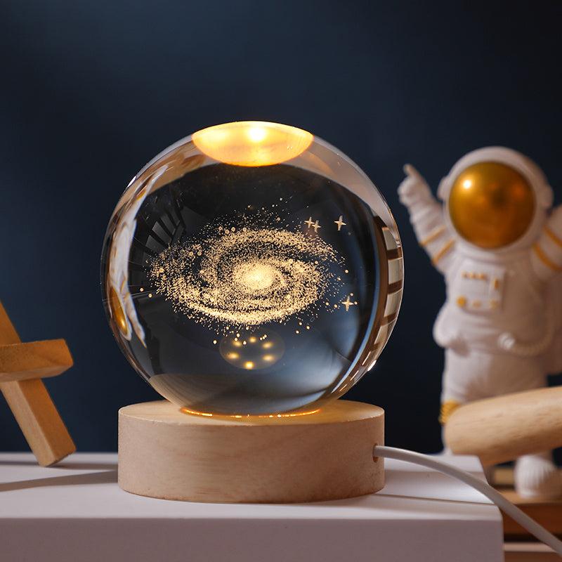 Sparkling Crystal Ball Night Light for Desktop and Bedroom