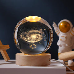 Sparkling Crystal Ball Night Light for Desktop and Bedroom