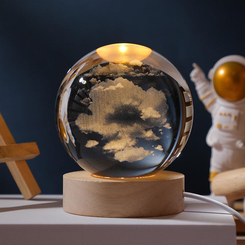 Sparkling Crystal Ball Night Light for Desktop and Bedroom