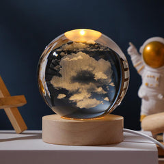Sparkling Crystal Ball Night Light for Desktop and Bedroom