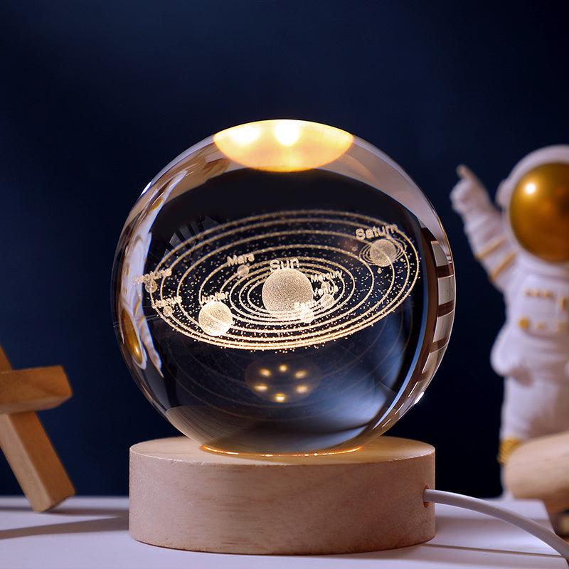 Sparkling Crystal Ball Night Light for Desktop and Bedroom