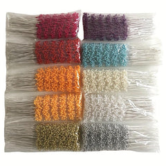 10pcs 4mm Faux Pearl Spray Bead Wedding Bouquet Flowers Wire Stems