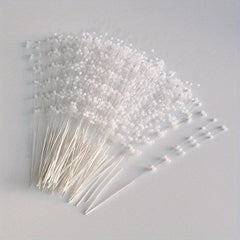 10pcs 4mm Faux Pearl Spray Bead Wedding Bouquet Flowers Wire Stems